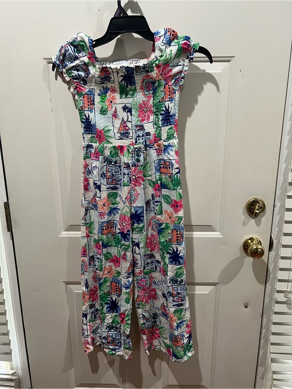 Gymboree White Floral & Nautical Print One-Piece